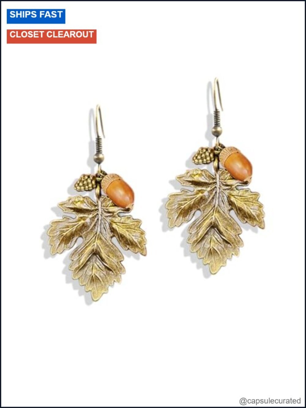 Handmade Leaf Natural Pine Cones Earrings Drop & Dangle Fall Autumn
